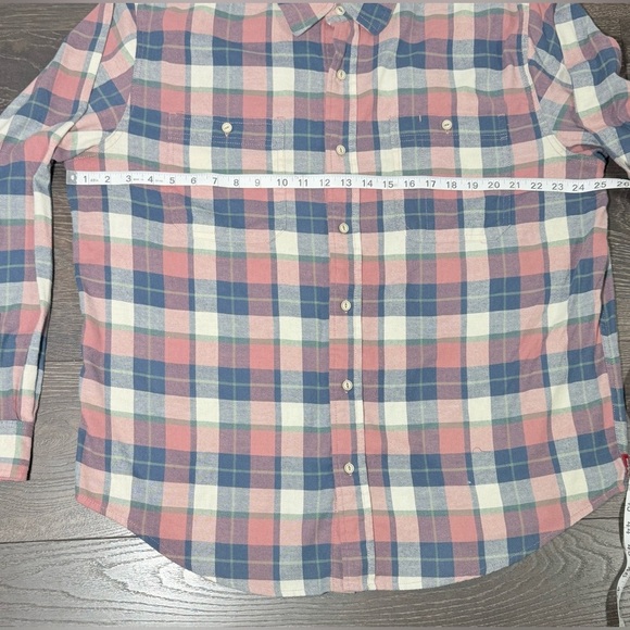 Wrangler Men's Casual Pink and Blue Checkered Shirt Size XL - Picture 3 of 8